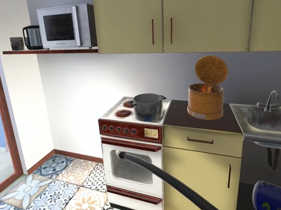 Virtual Reality Feuerlöscher Minigame